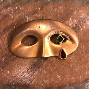 Vintage mask brooch